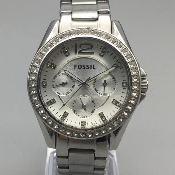 Fossil Riley Stainless Steel Watch model ES3202 *new battery Fossil ES3202 - RILEY Watch • Watchard.com main image 3